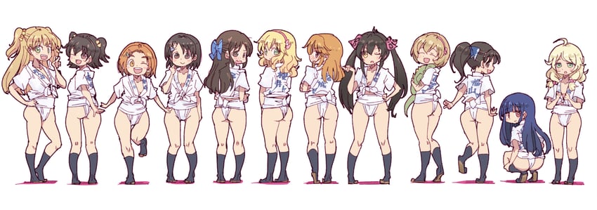 tachibana arisu, jougasaki rika, sakurai momoka, akagi miria, sasaki chie, and 8 more (idolmaster and 1 more) drawn by 4040_(abonriya)