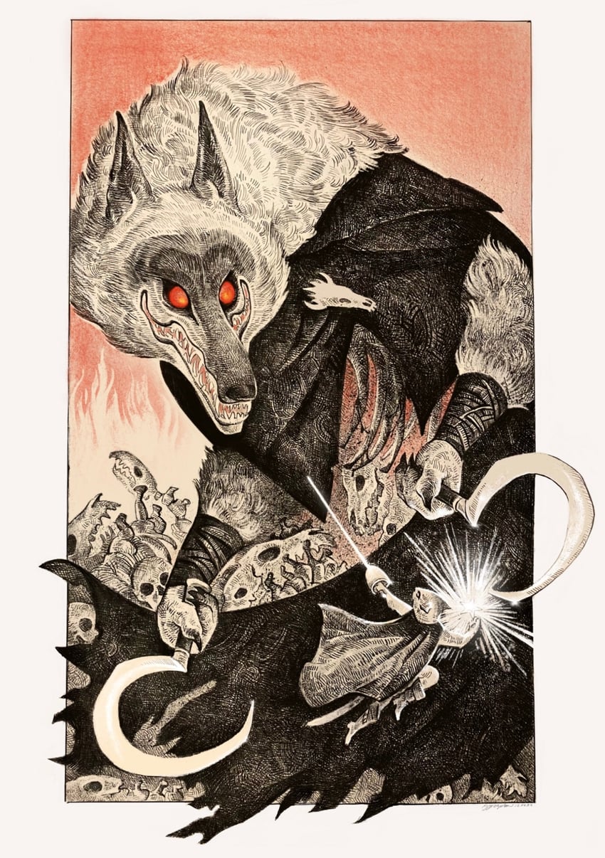 death and puss in boots (shrek and 1 more) drawn by stas-j-fox
