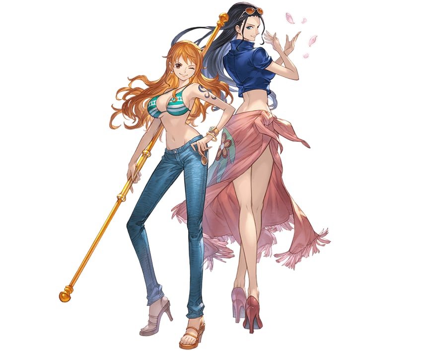 nami and nico robin (granblue fantasy and 1 more) drawn by minaba_hideo