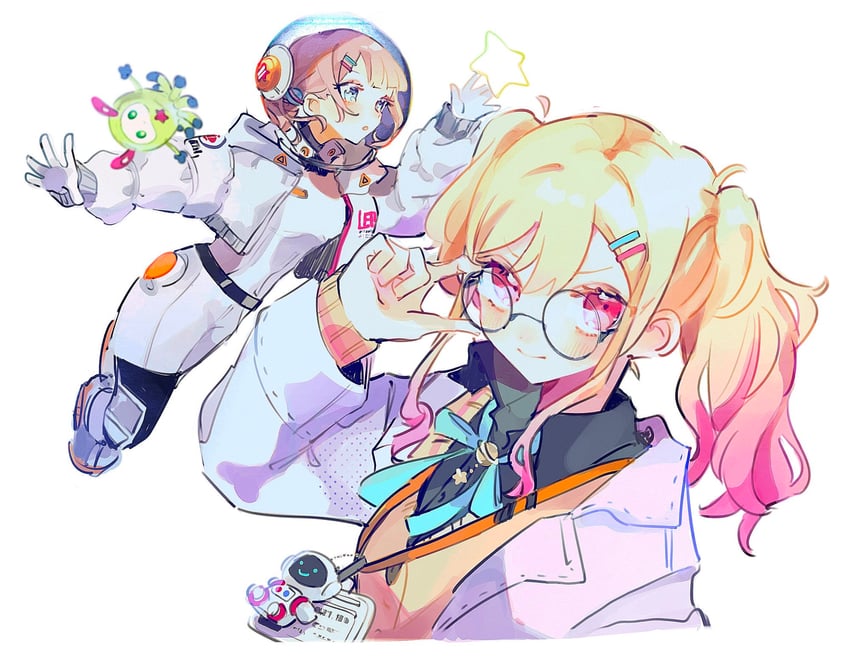 tenma saki and mochizuki honami (project sekai) drawn by i9sas
