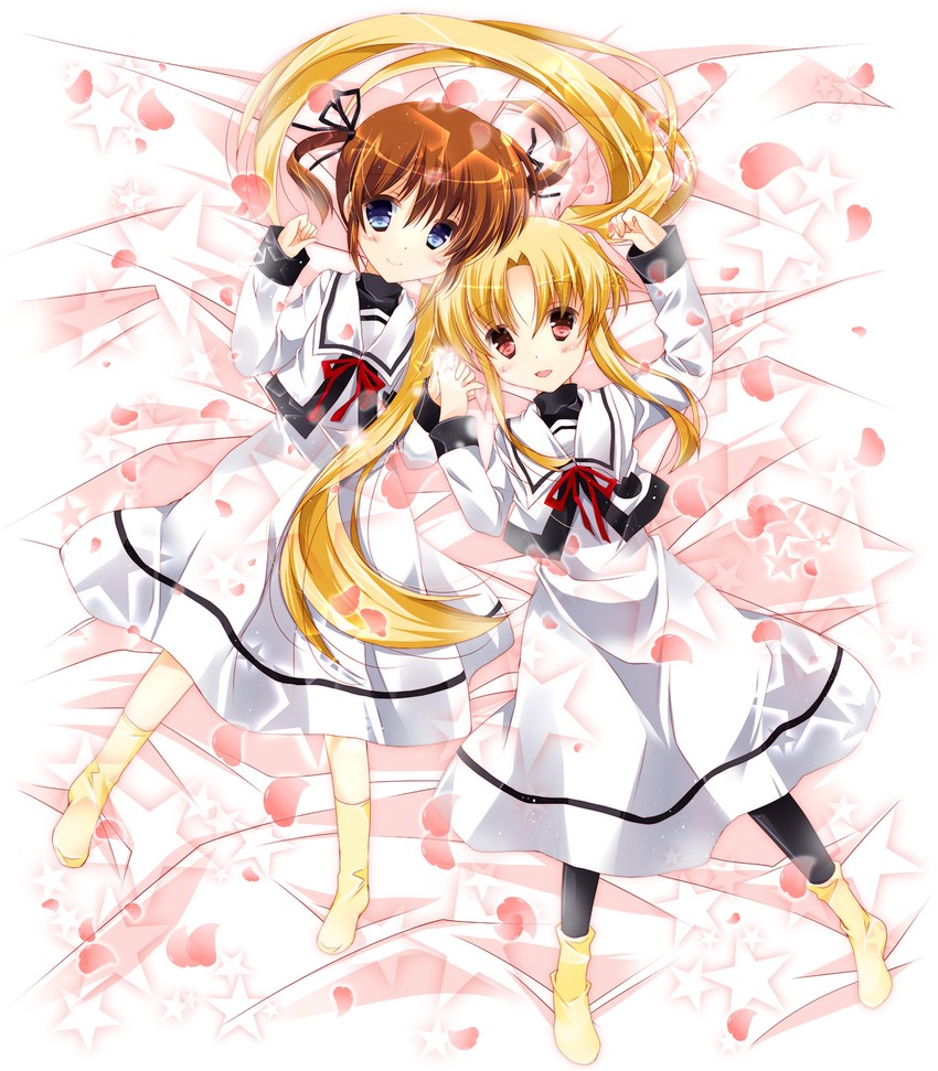 fate testarossa and takamachi nanoha (lyrical nanoha and 2 more) drawn by kanan_asuka