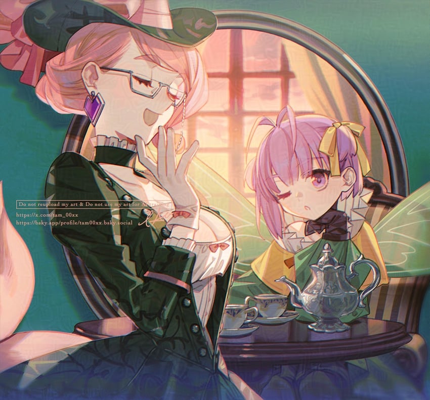 tamamo, kazuradrop, murian, and koyanskaya (fate and 1 more) drawn by taa_(acid)