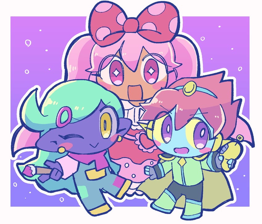 sweetheart, captain spaceboy, and rococo (omori) drawn by yamegane