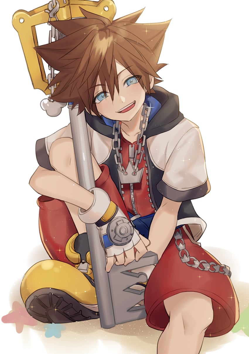 sora (kingdom hearts and 1 more) drawn by amecha16