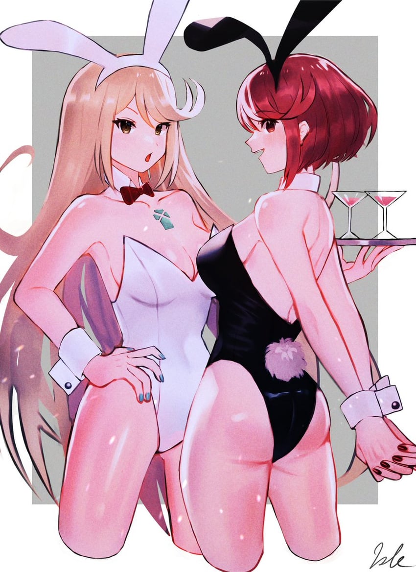 pyra and mythra (xenoblade chronicles and 1 more) drawn by kyosuke1413koba