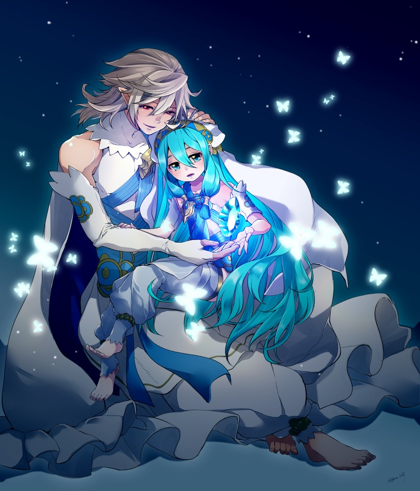 azura and male corrin (fire emblem and 2 more) drawn by ataka_takeru