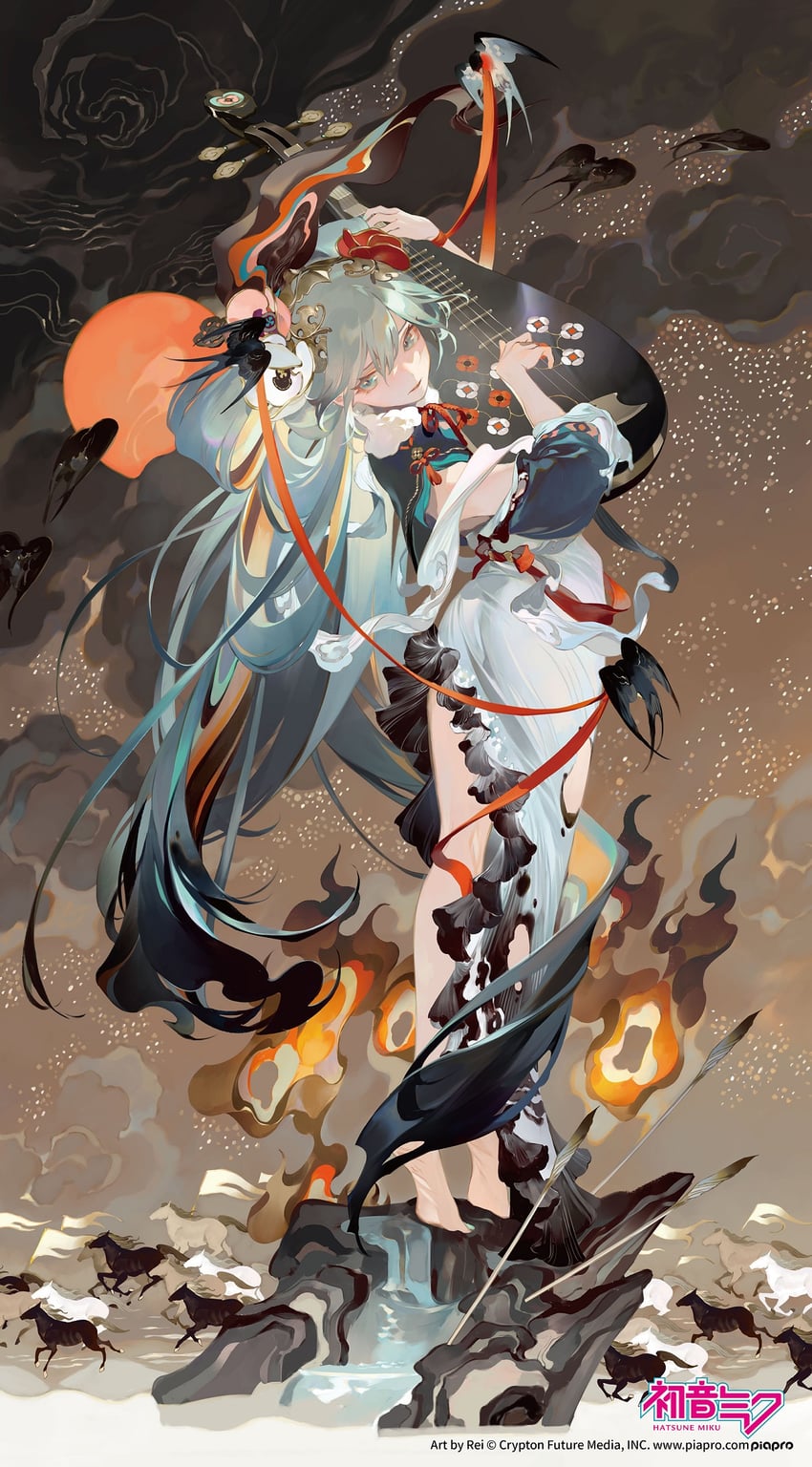 hatsune miku (vocaloid) drawn by rei_(sanbonzakura)