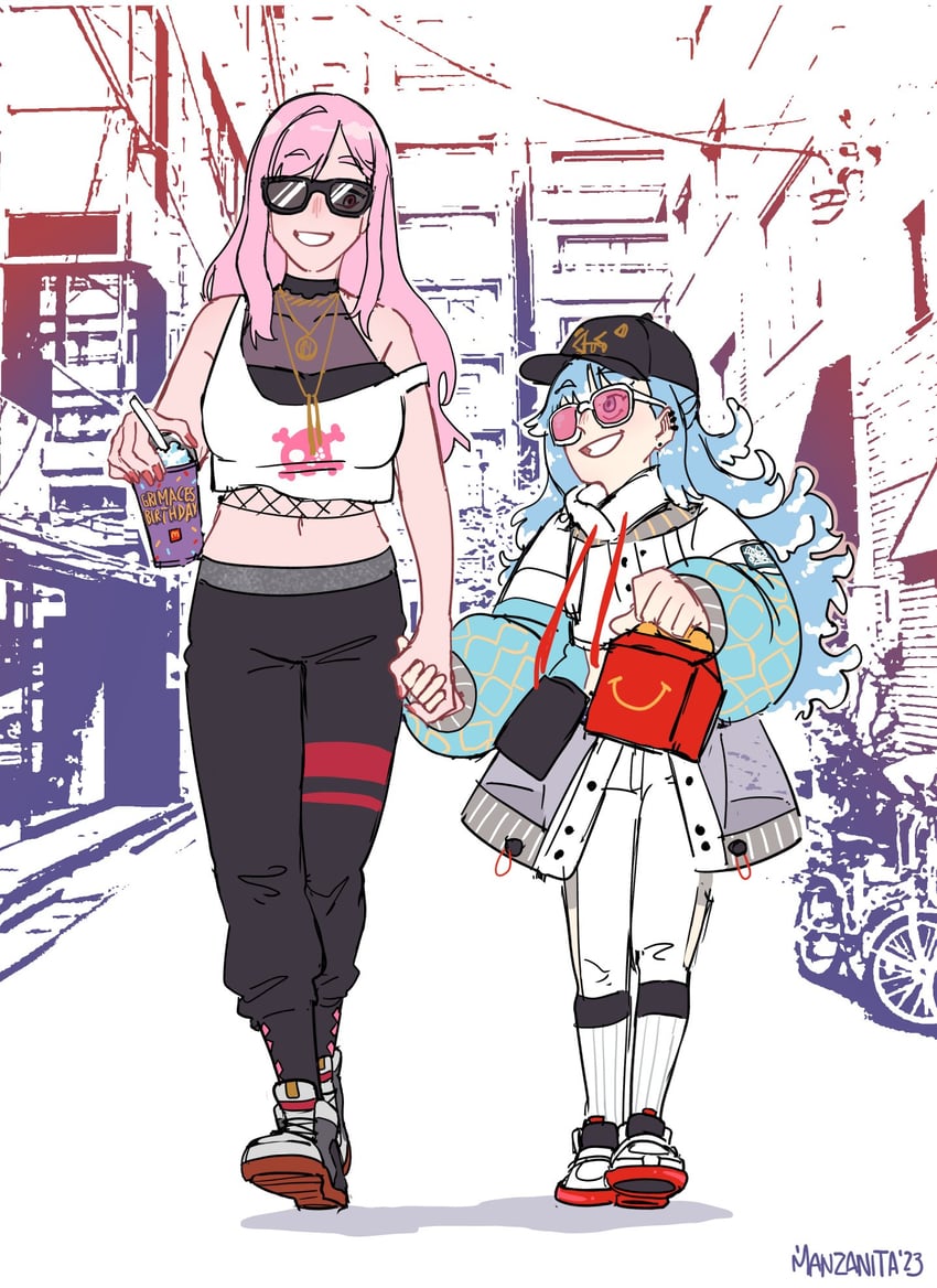mori calliope and kobo kanaeru (hololive and 3 more) drawn by crmanzana