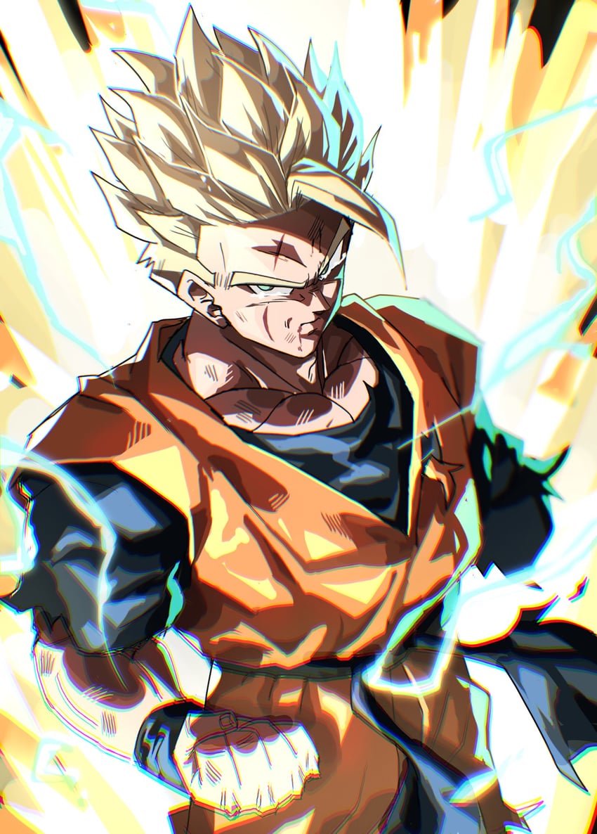 son gohan (dragon ball and 1 more) drawn by tkht_9315