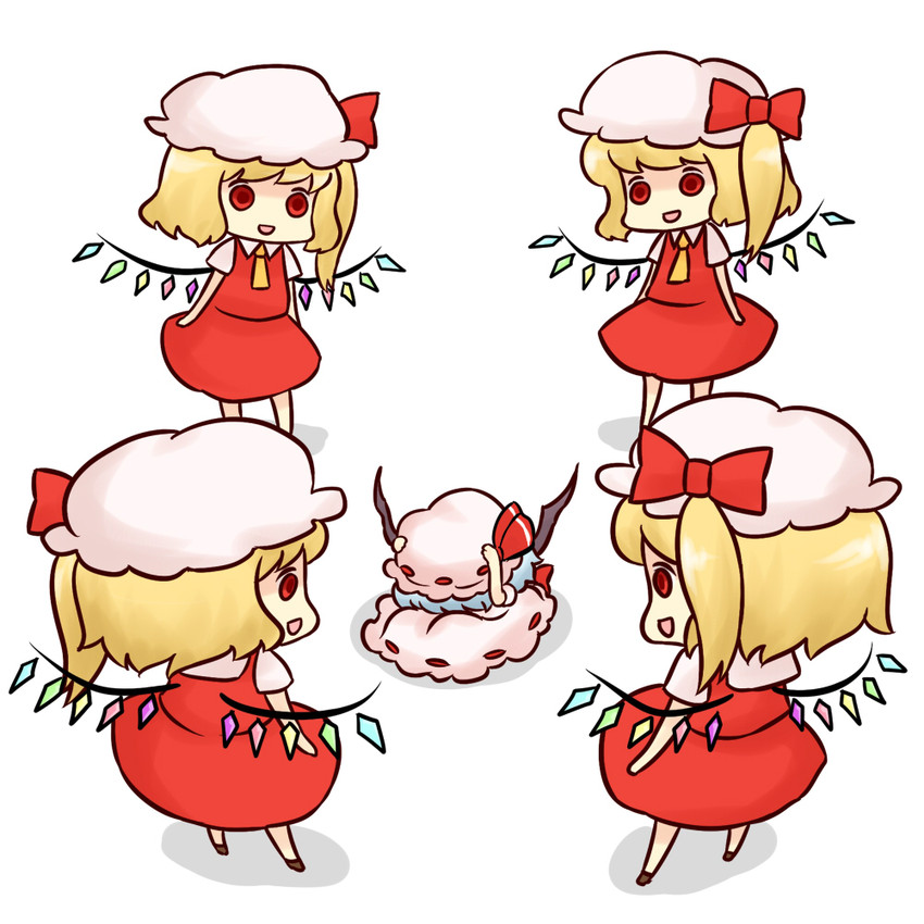 remilia scarlet and flandre scarlet (touhou) drawn by batta_(ijigen_debris)