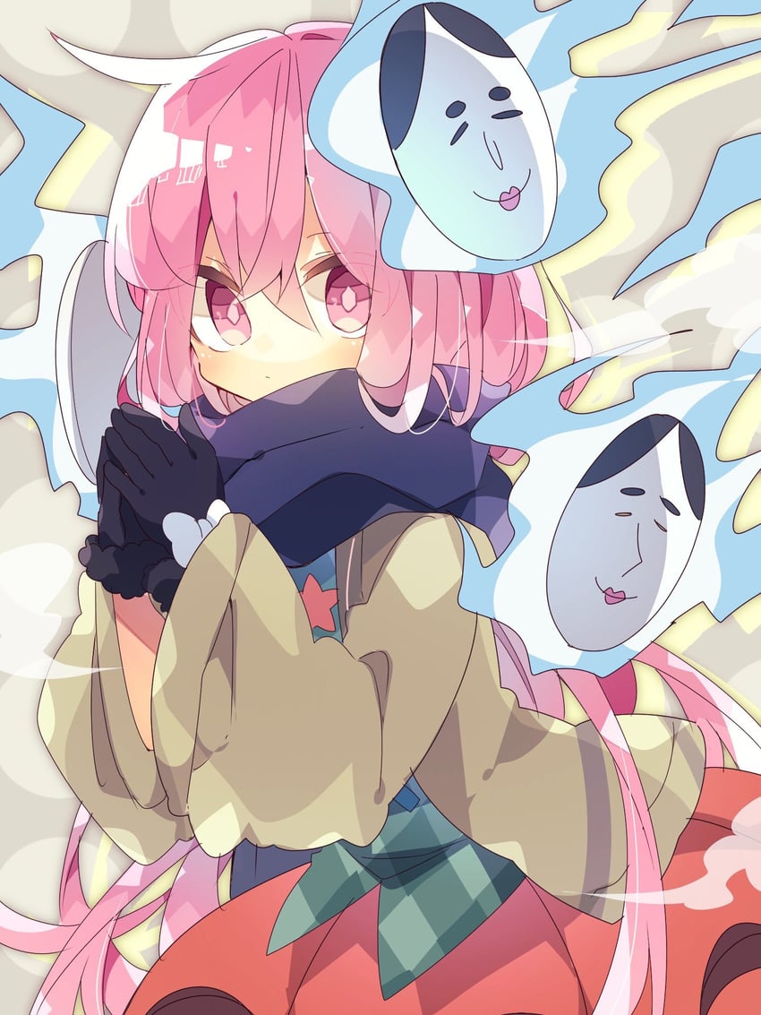 hata no kokoro (touhou) drawn by nikorashi-ka