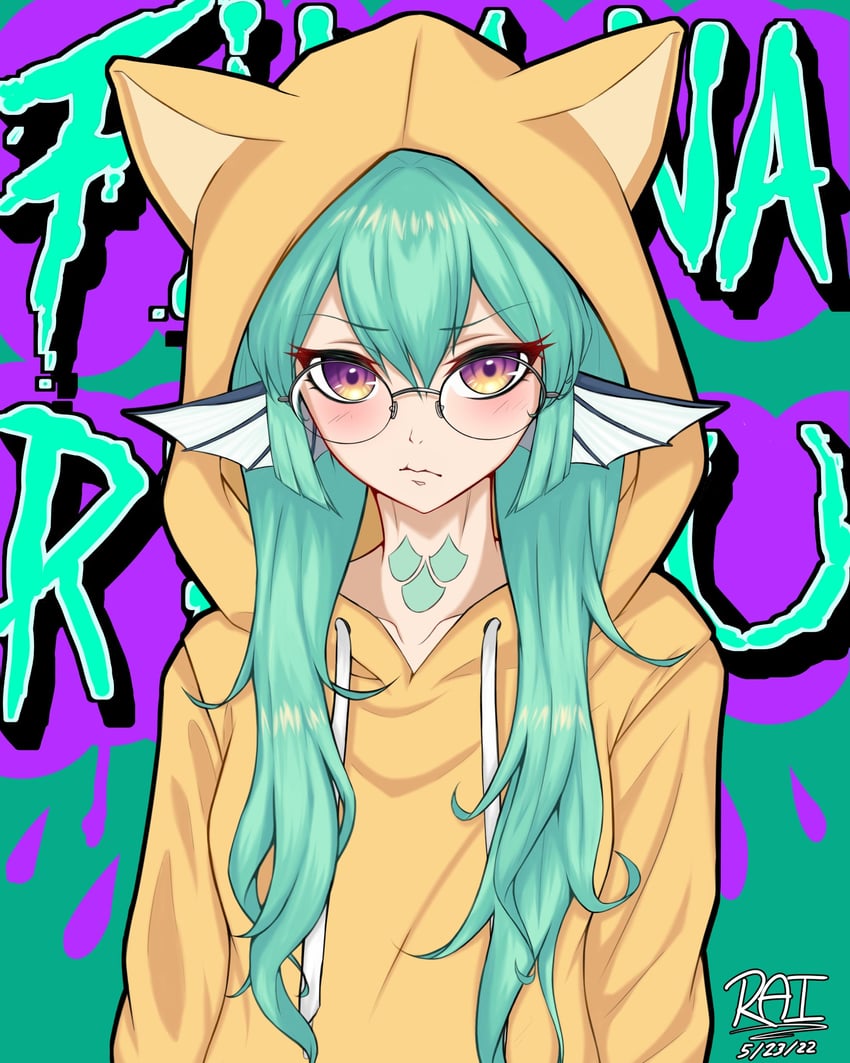 finana ryugu (nijisanji and 1 more) drawn by raisthetic