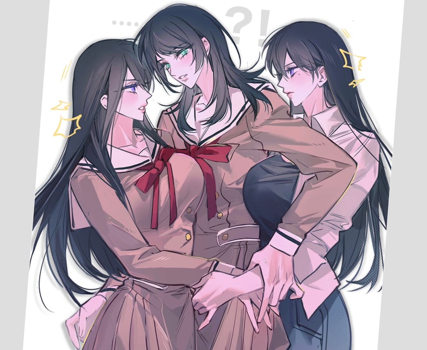 shiina taki and yahata umiri (bang dream! and 1 more) drawn by m_omoo
