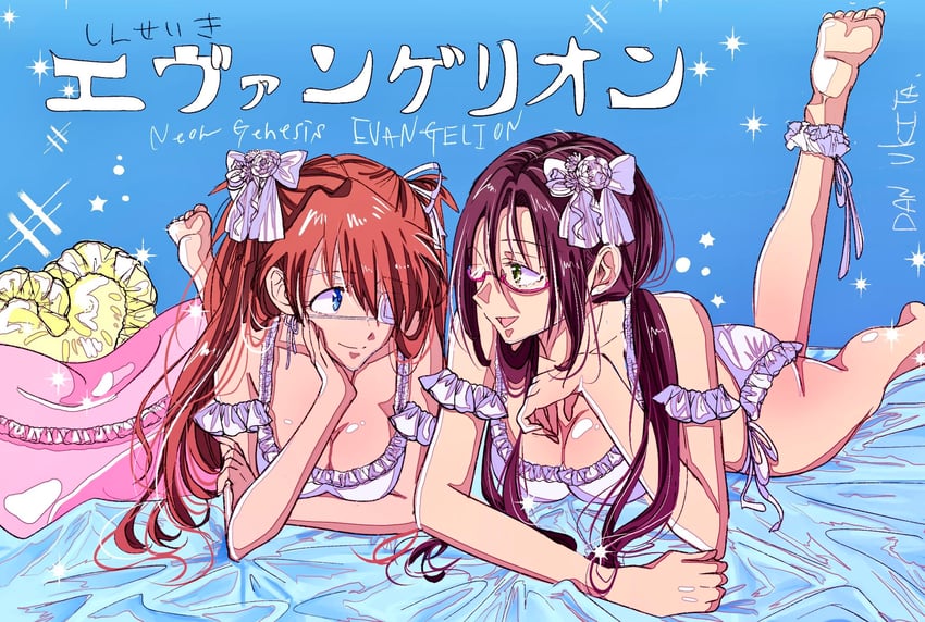 souryuu asuka langley and makinami mari illustrious (neon genesis evangelion) drawn by dan_da_dan86