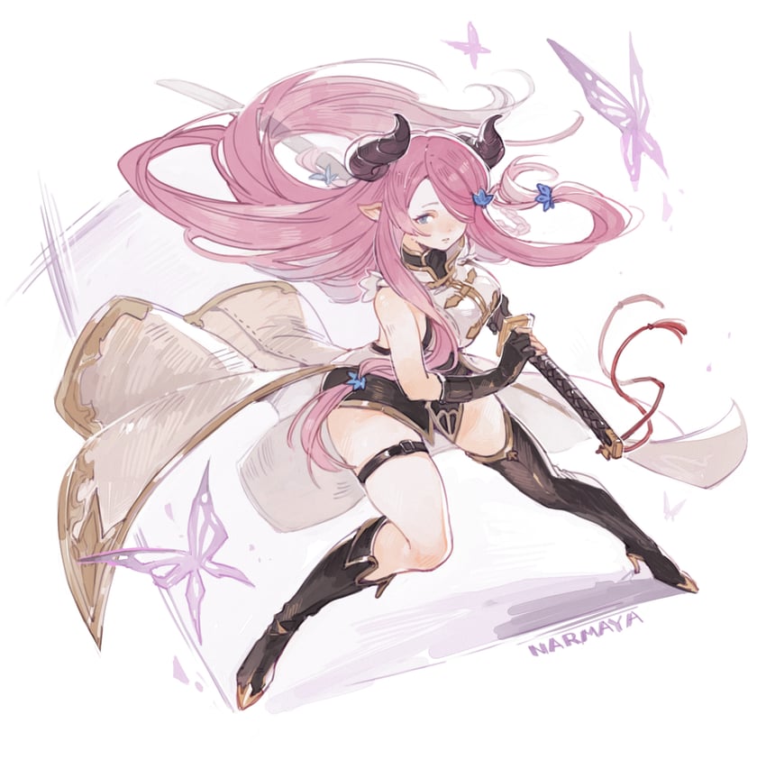 narmaya (granblue fantasy and 1 more) drawn by luminous_slime