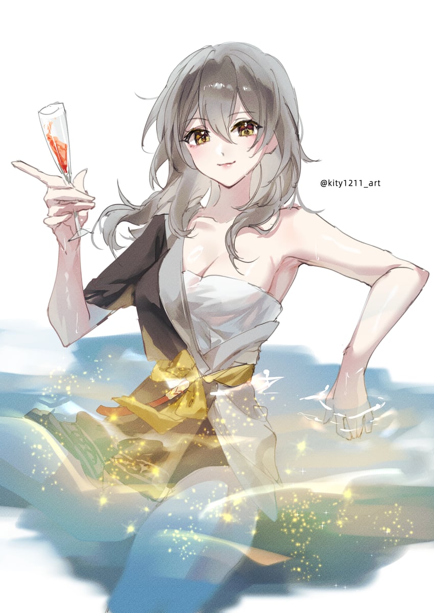 trailblazer and stelle (honkai and 1 more) drawn by kity1211_tetsu