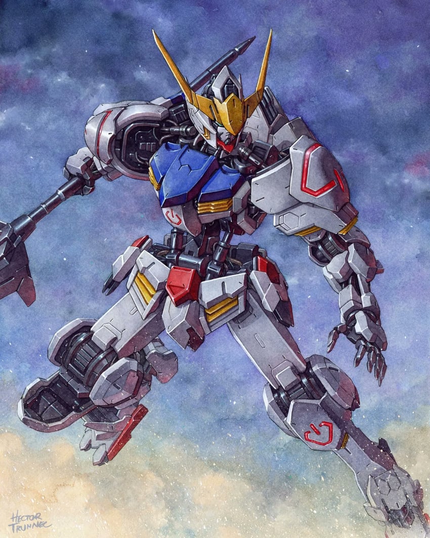 gundam barbatos (gundam and 1 more) drawn by hector_trunnec