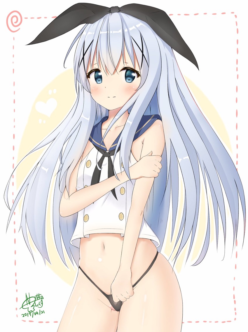 shimakaze and kafuu chino (kantai collection and 1 more) drawn by na_na_six
