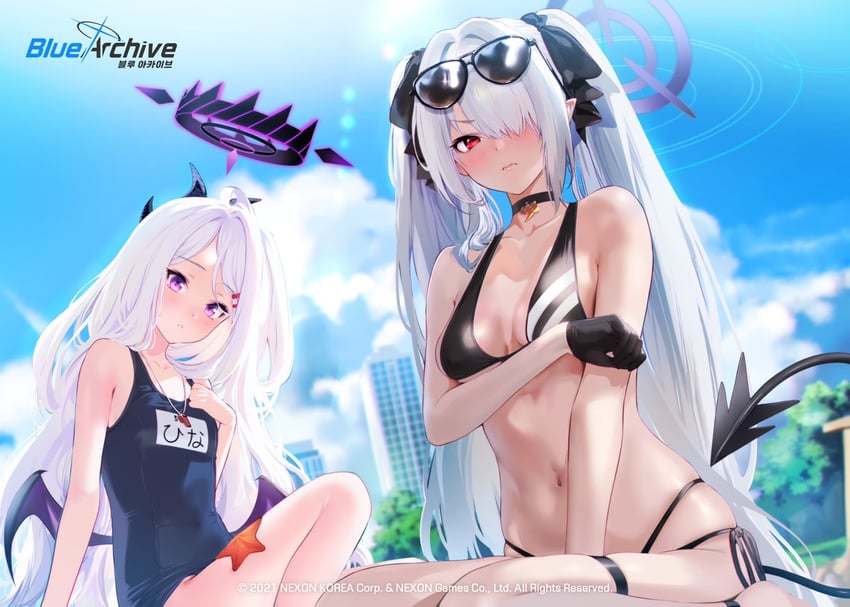 hina and iori (blue archive) drawn by mery_(yangmalgage)