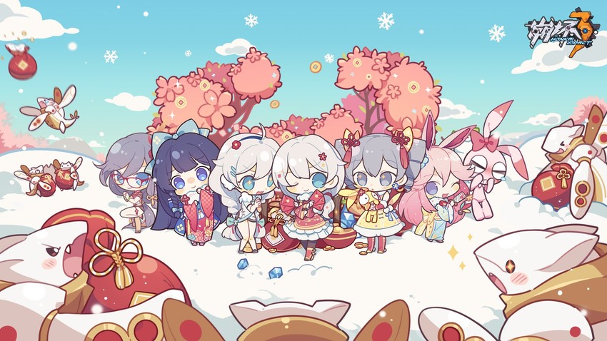 kiana kaslana, raiden mei, fu hua, bronya zaychik, theresa apocalypse, and 3 more (honkai and 1 more)