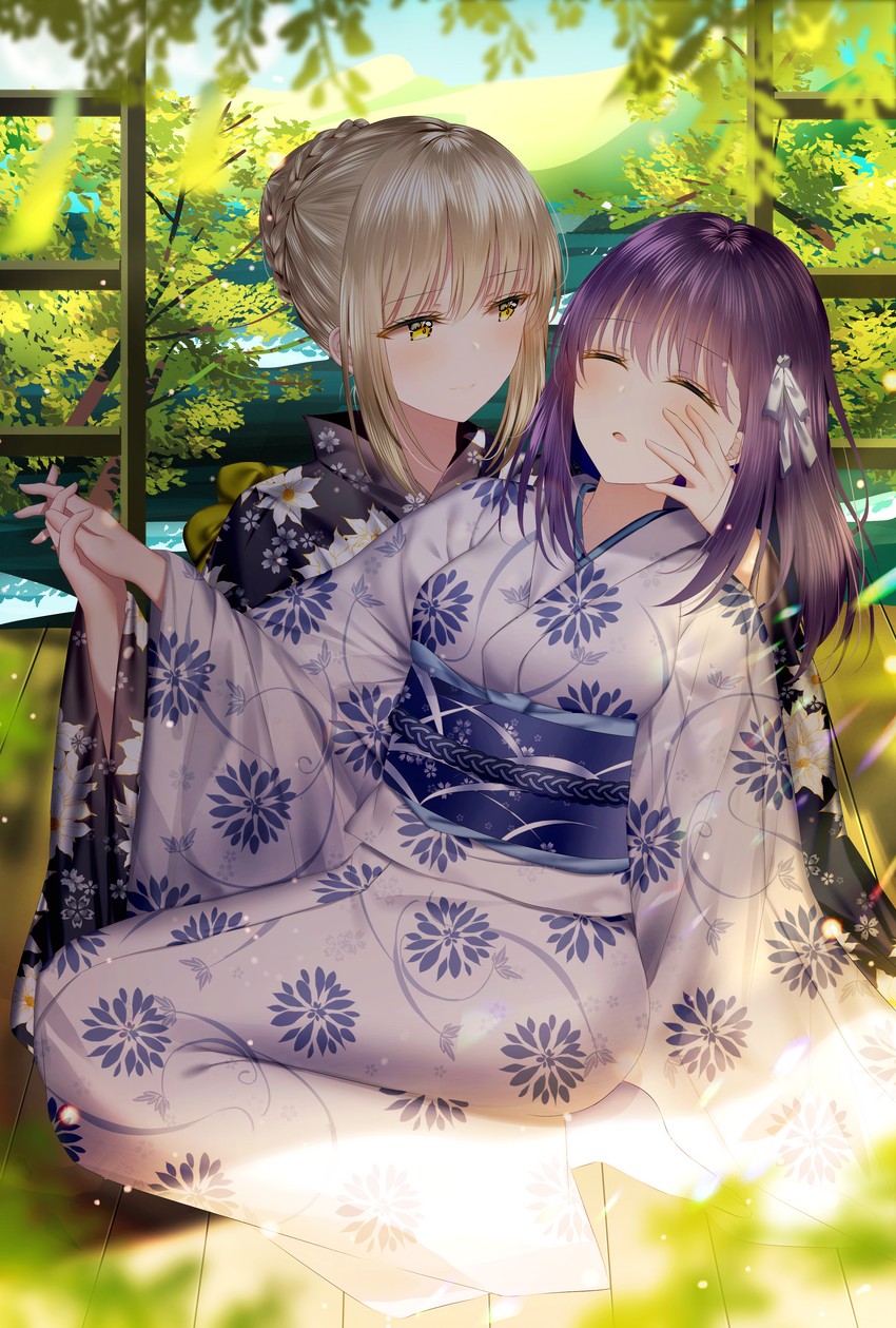 artoria pendragon, saber alter, and matou sakura (fate and 1 more) drawn by junpaku_karen