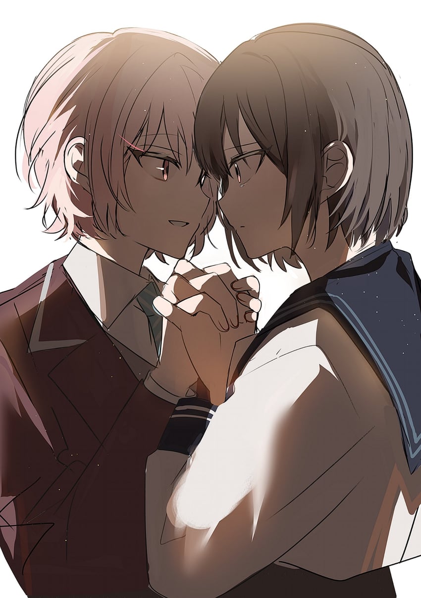 shinonome ena and akiyama mizuki (project sekai) drawn by chu_yeon
