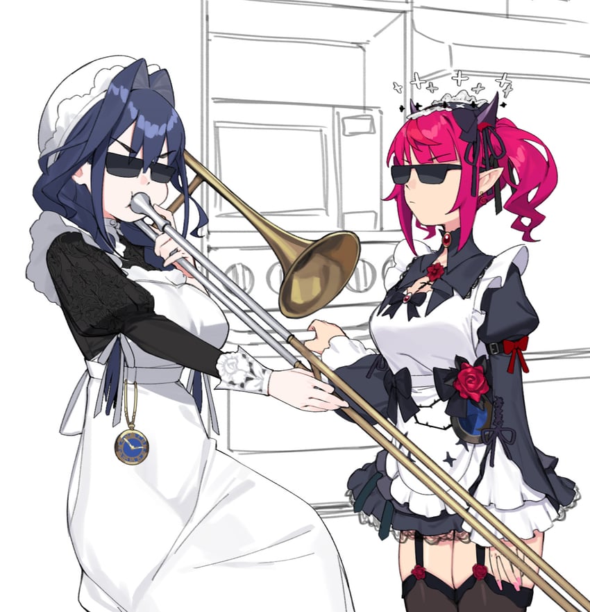 ouro kronii and irys (hololive and 1 more) drawn by dasdokter