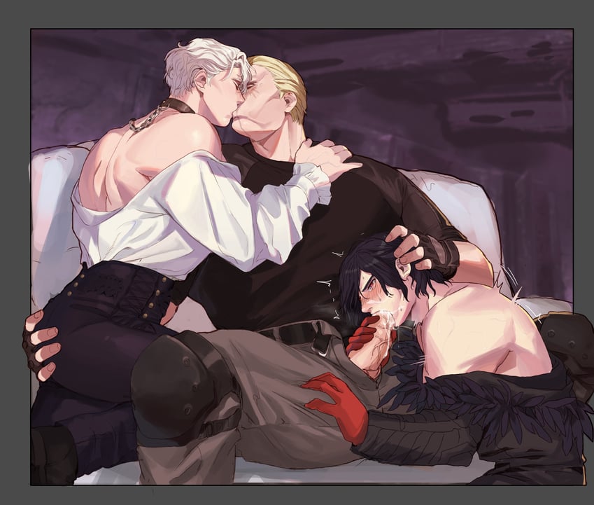 leon s. kennedy and jack krauser (resident evil and 1 more) drawn by on_(isk1812)