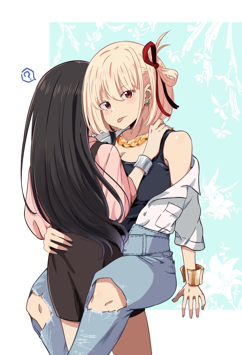 nishikigi chisato and inoue takina (lycoris recoil) drawn by chai_haru