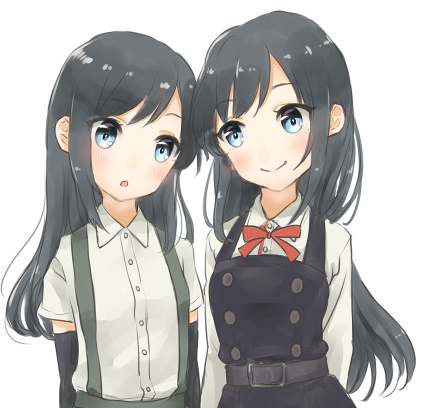asashio and asashio kai ni (kantai collection) drawn by nuno_(pppompon)