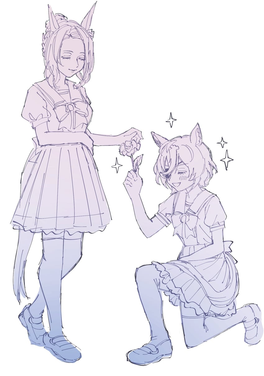 mejiro ramonu and tanino gimlet (umamusume) drawn by nayuta_ggg