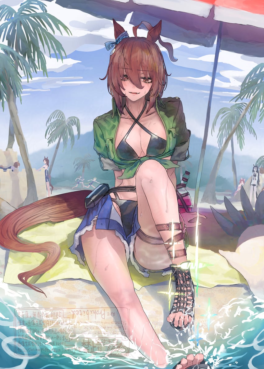 dantsu flame, agnes tachyon, manhattan cafe, and jungle pocket (umamusume) drawn by tonariuta