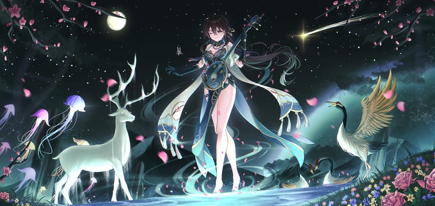 ruan mei (honkai and 1 more) drawn by varhan_zuhair