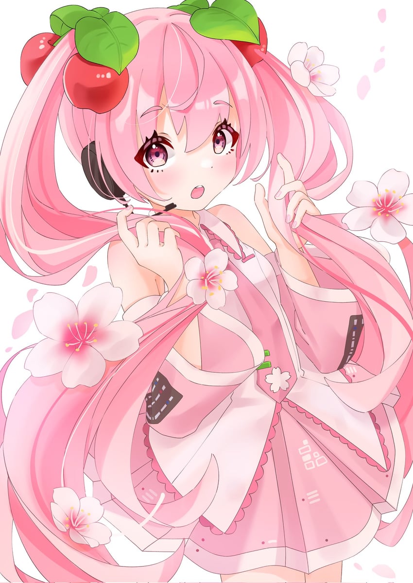 hatsune miku and sakura miku (vocaloid) drawn by gumi_lilk