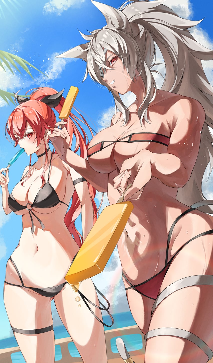 eris greyrat and ghislaine dedoldia (mushoku tensei) drawn by marbo_(saico556)