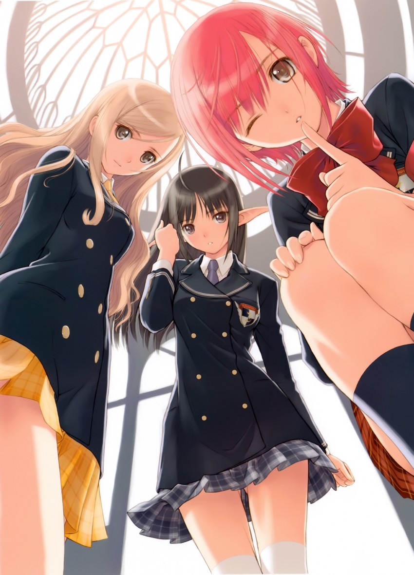 touka kureha, xecty ein, and seena kanon (shining and 1 more) drawn by tony_taka