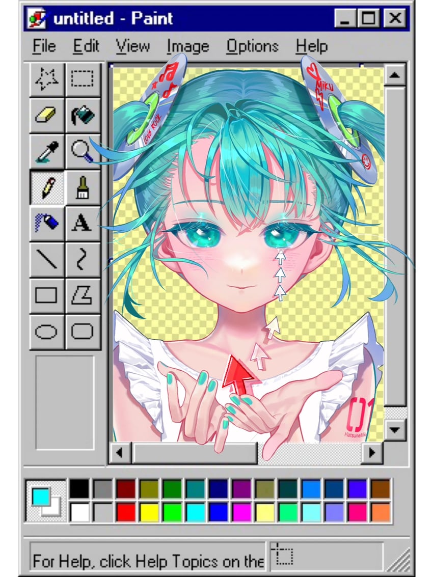 hatsune miku (vocaloid and 2 more) drawn by rovi_(xhs_2659836349)
