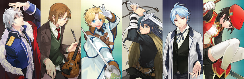 ispin charles, boris jinneman, lucian kaltz, maximin liebkne, joshua von arnim, and 1 more (tales weaver) drawn by shokill