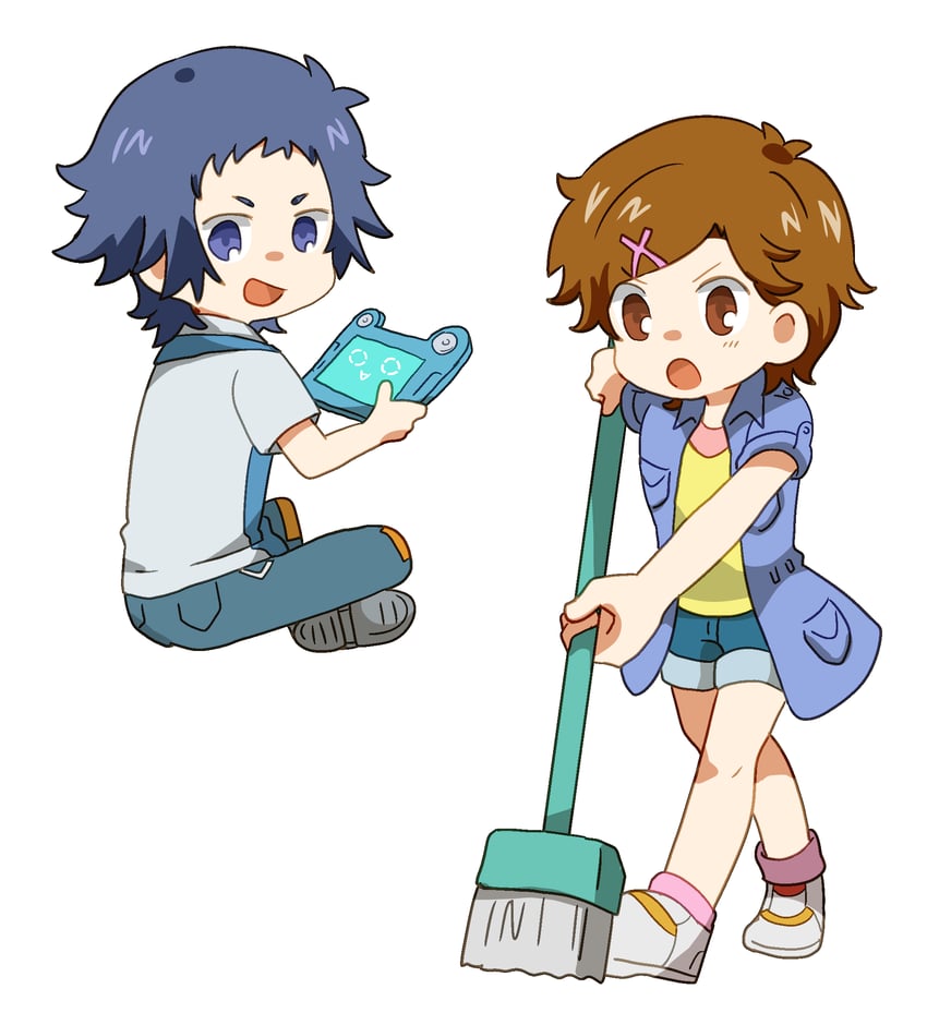 otowa kanae, kagura sousuke, and pad-kun (classicaloid) drawn by koko_a_tarutarusousu