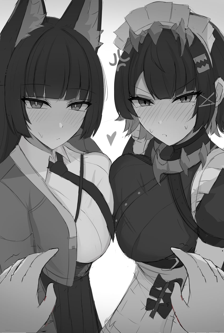 ellen joe and hoshimi miyabi (zenless zone zero) drawn by namikare
