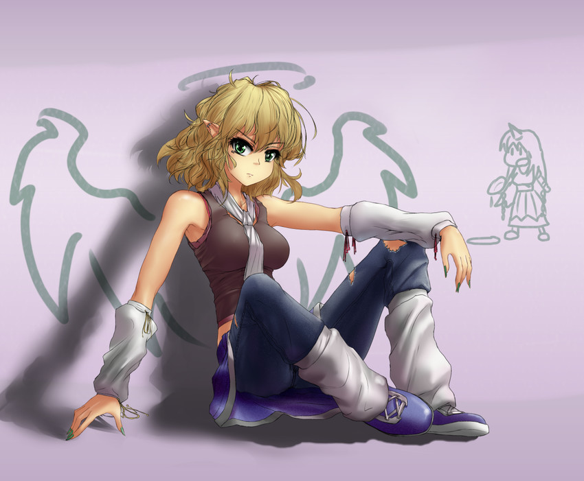 mizuhashi parsee and hoshiguma yuugi (touhou) drawn by hater_(hatater)