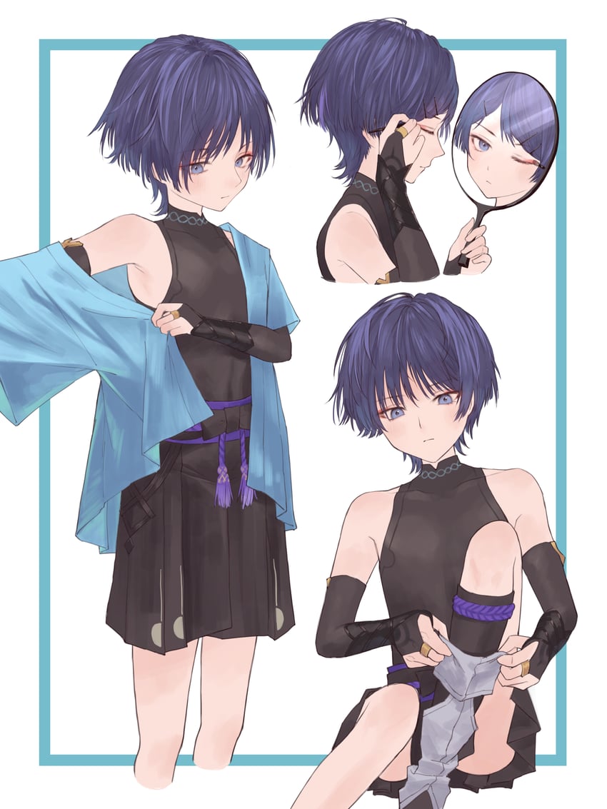 scaramouche and wanderer (genshin impact) drawn by yamabuki_(yamabuki_xxxxx)