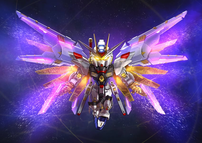 mighty strike freedom gundam (gundam and 3 more) drawn by zakuma