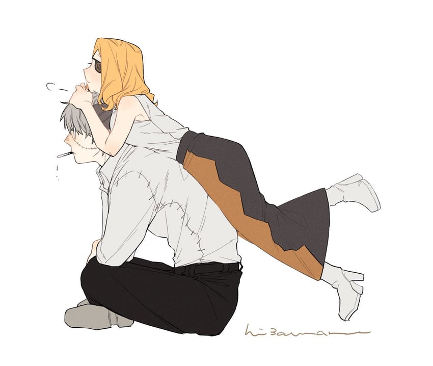 franken stein and marie mjolnir (soul eater) drawn by hissiu