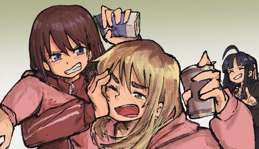 iseri nina, kawaragi momoka, and awa subaru (girls band cry) drawn by matthaidi