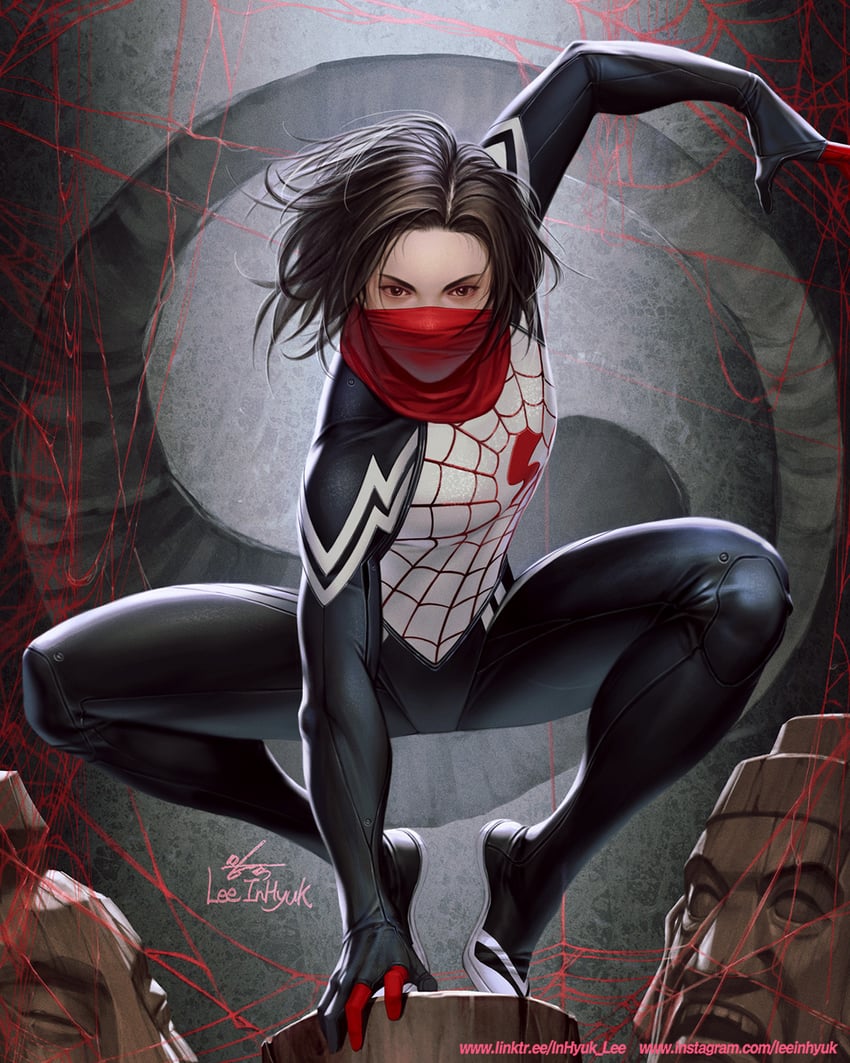 silk and cindy moon (marvel and 1 more) drawn by in-hyuk_lee