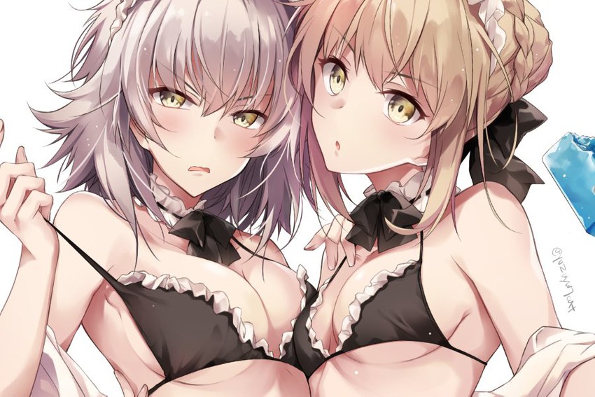 artoria pendragon, jeanne d'arc alter, and saber alter (fate and 1 more) drawn by hirai_yuzuki
