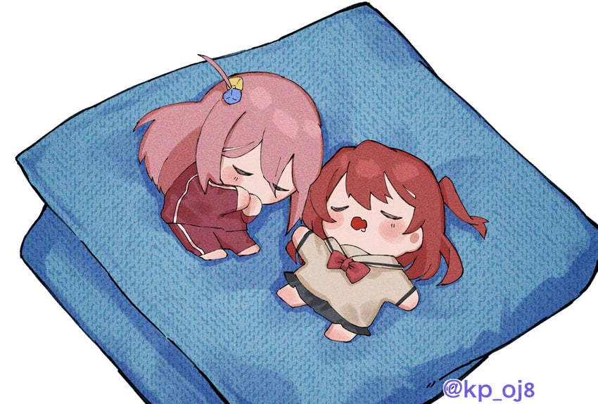 gotoh hitori and kita ikuyo (bocchi the rock!) drawn by scripco