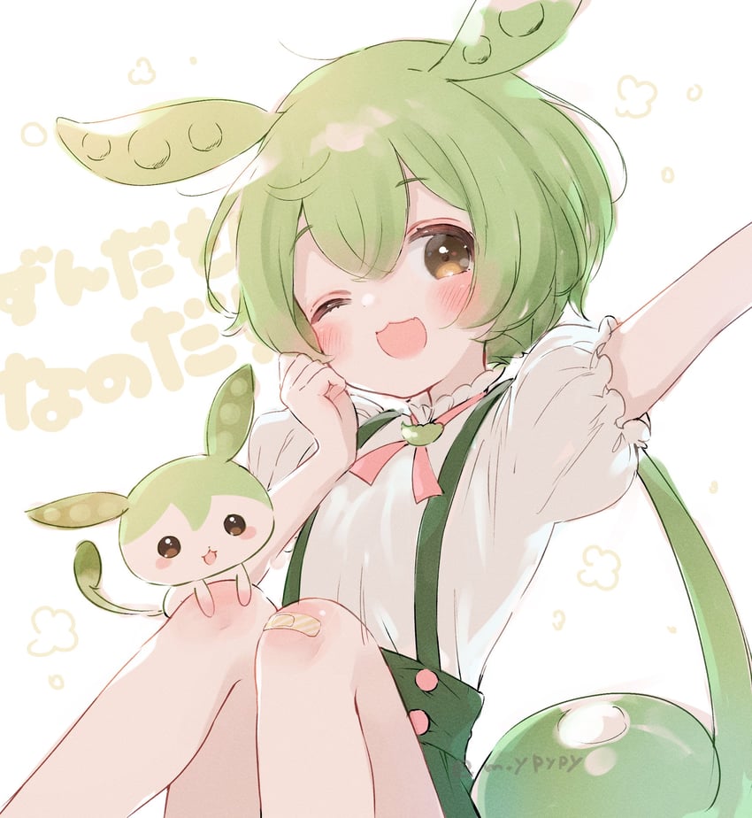 zundamon (voiceroid and 2 more) drawn by m_ypypy