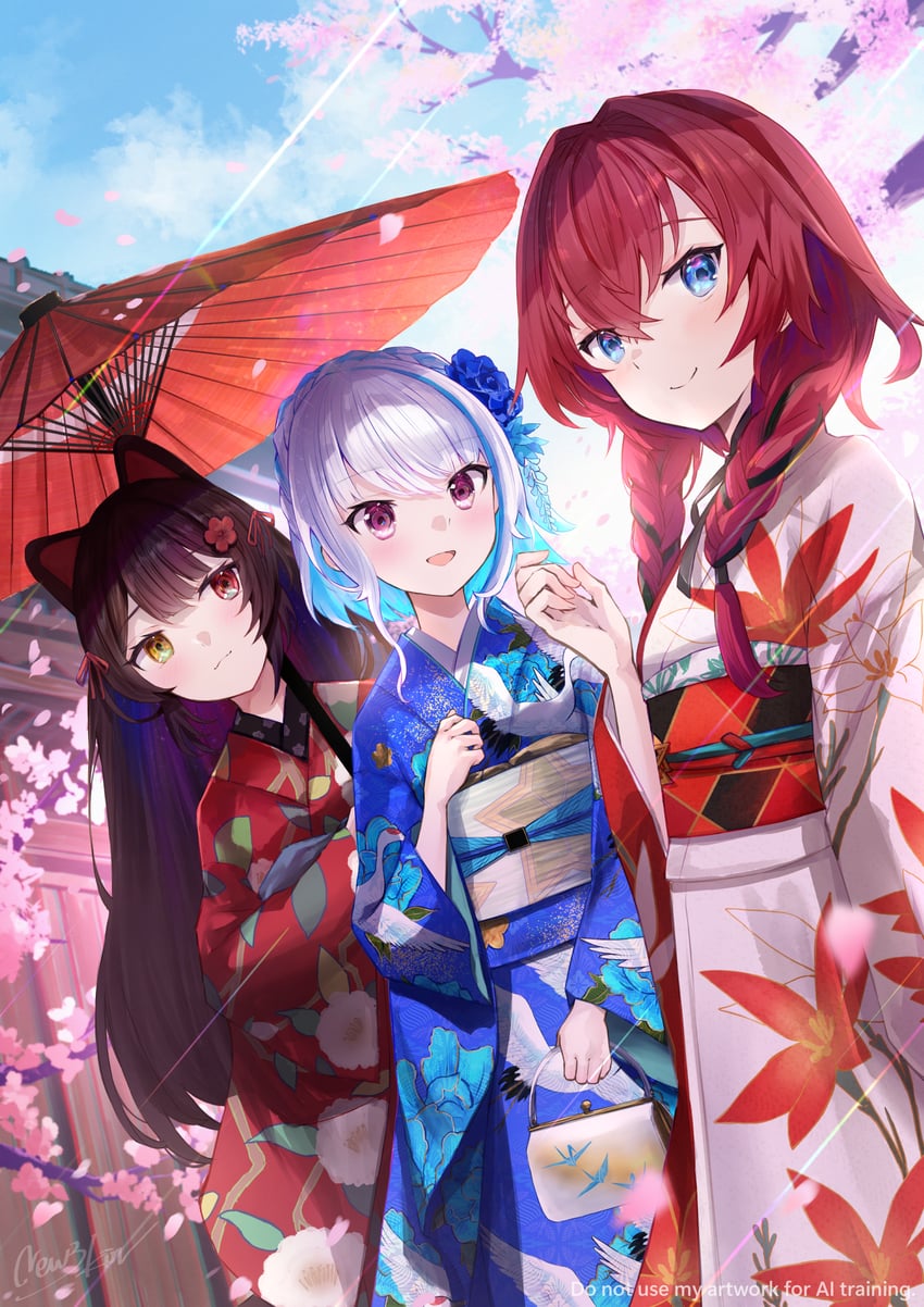 lize helesta, ange katrina, and inui toko (nijisanji) drawn by n3knp